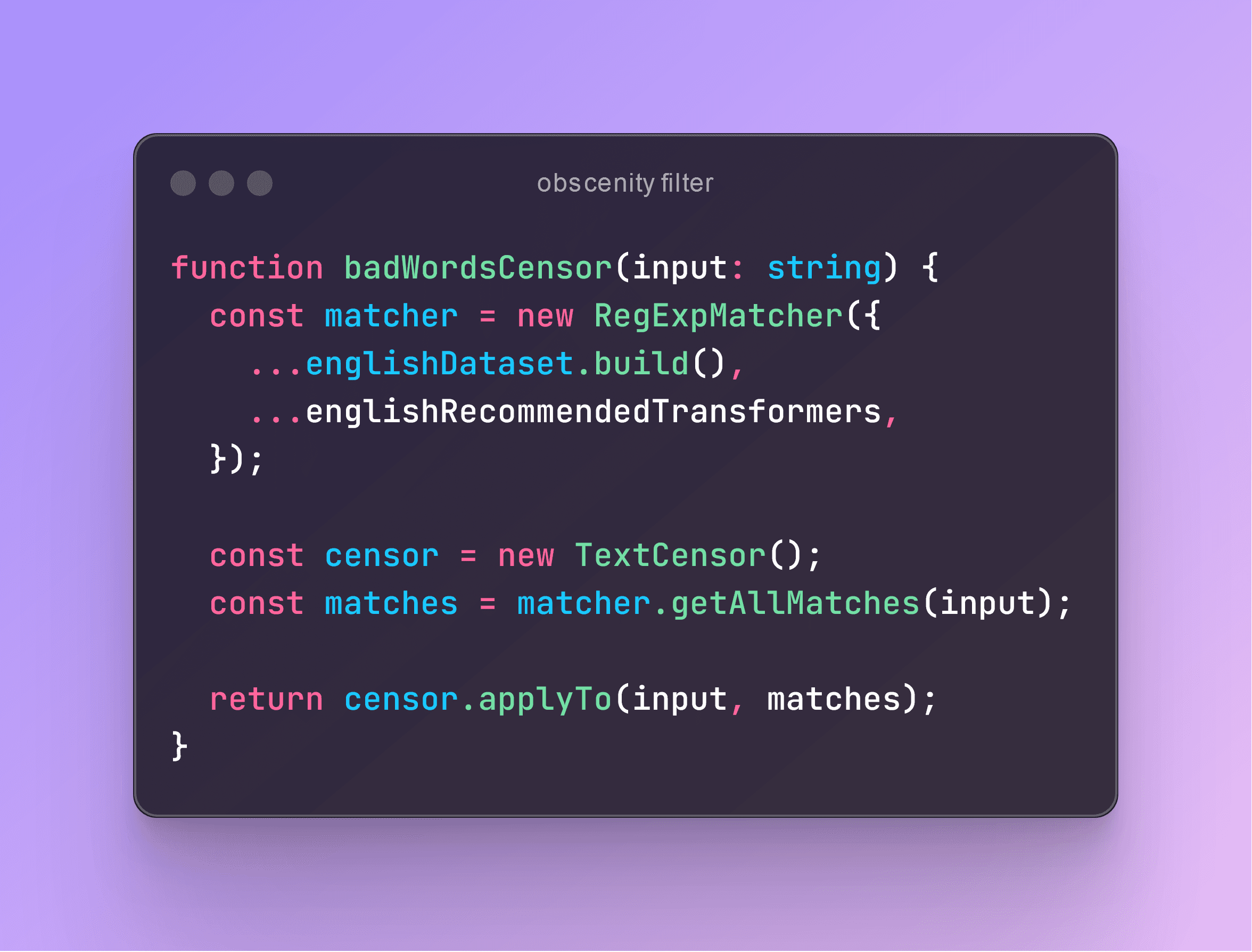 Find and replace bad words and obscenities with React